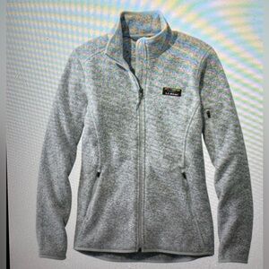 L.L. Bean Women's Pewter Gray full zip Sweater Fleece Jacket XL